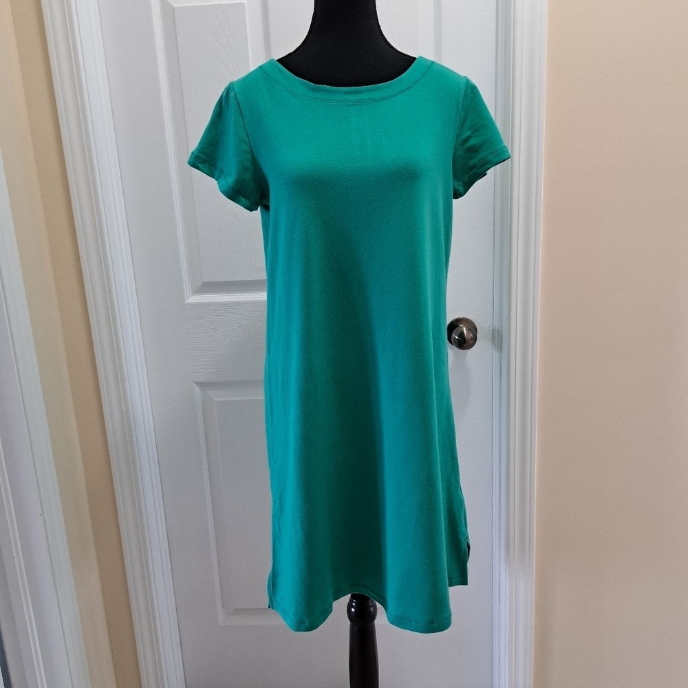 Hatley Teal Short Sleeve Mini Dress